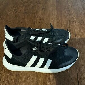 Adidas Black and White Running Shoes